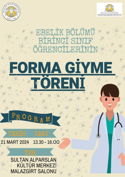 Fakültemiz Ebelik Bölümü Forma Giyme Töreni